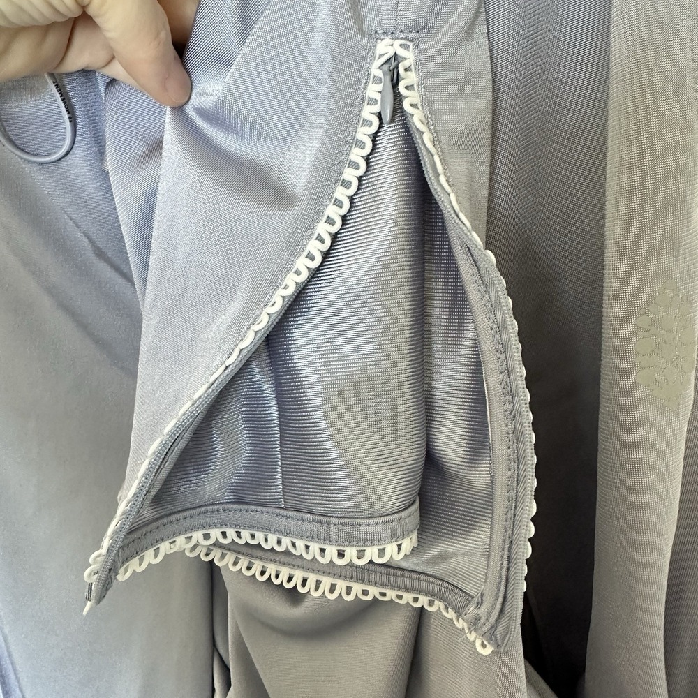 Free People FP Movement Roll With It Drawcord Pants Sz L Steel Blue NWOT Silky - Picture 10 of 12
